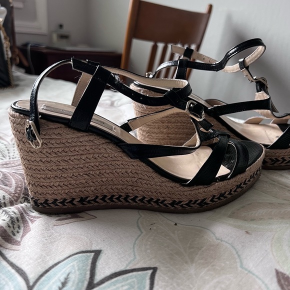 L.K. Bennett platform espadrilles in black size 37 - Picture 6 of 7